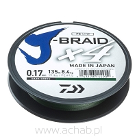 Plecionka J-Braid X4 ciemnozielony 135m