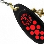 Mepps AGLIA Black Fury Czarny-czerwone kropki