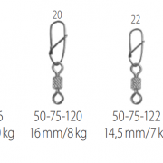 Agrafki DRAGON SUPER LOCK z krętlikami