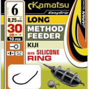 Hak Kamatsu z przyponem Method Feeder Silicone Ring Kiji 30cm